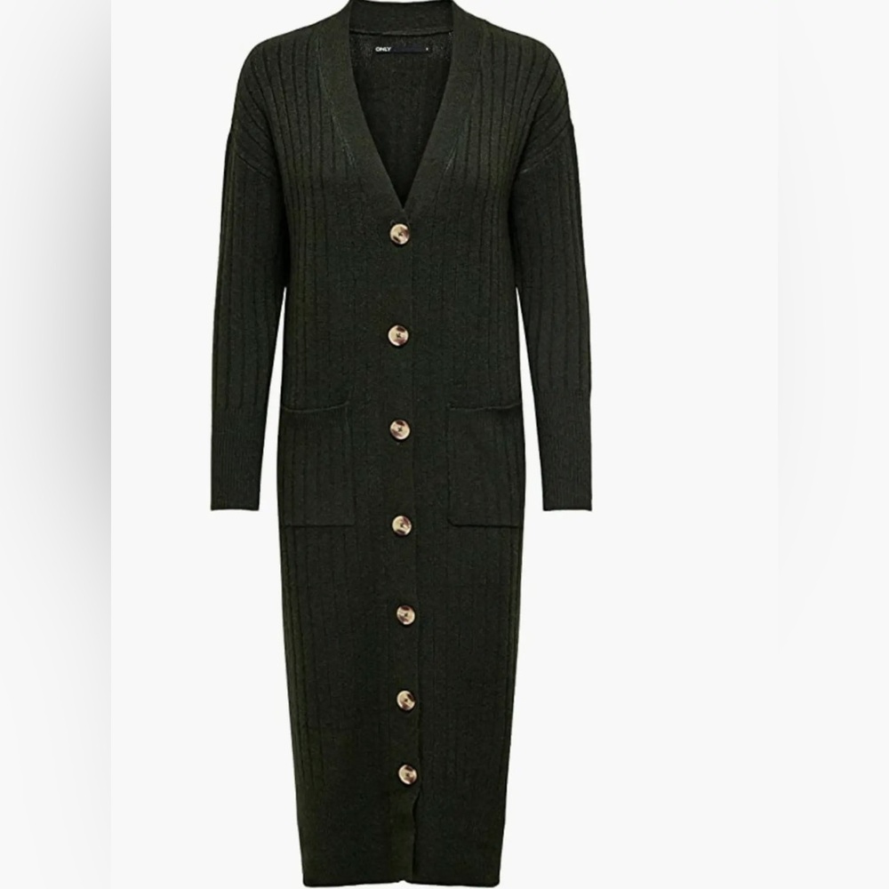 ONLY Long Ribbed Maxi Cardigan